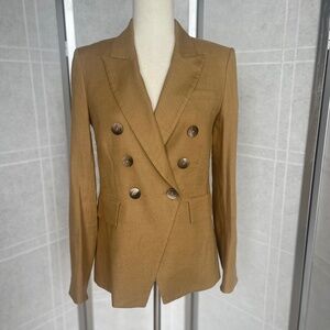 Veronica Beard Camel Lonny Linnen Dickey Jacket sz 2